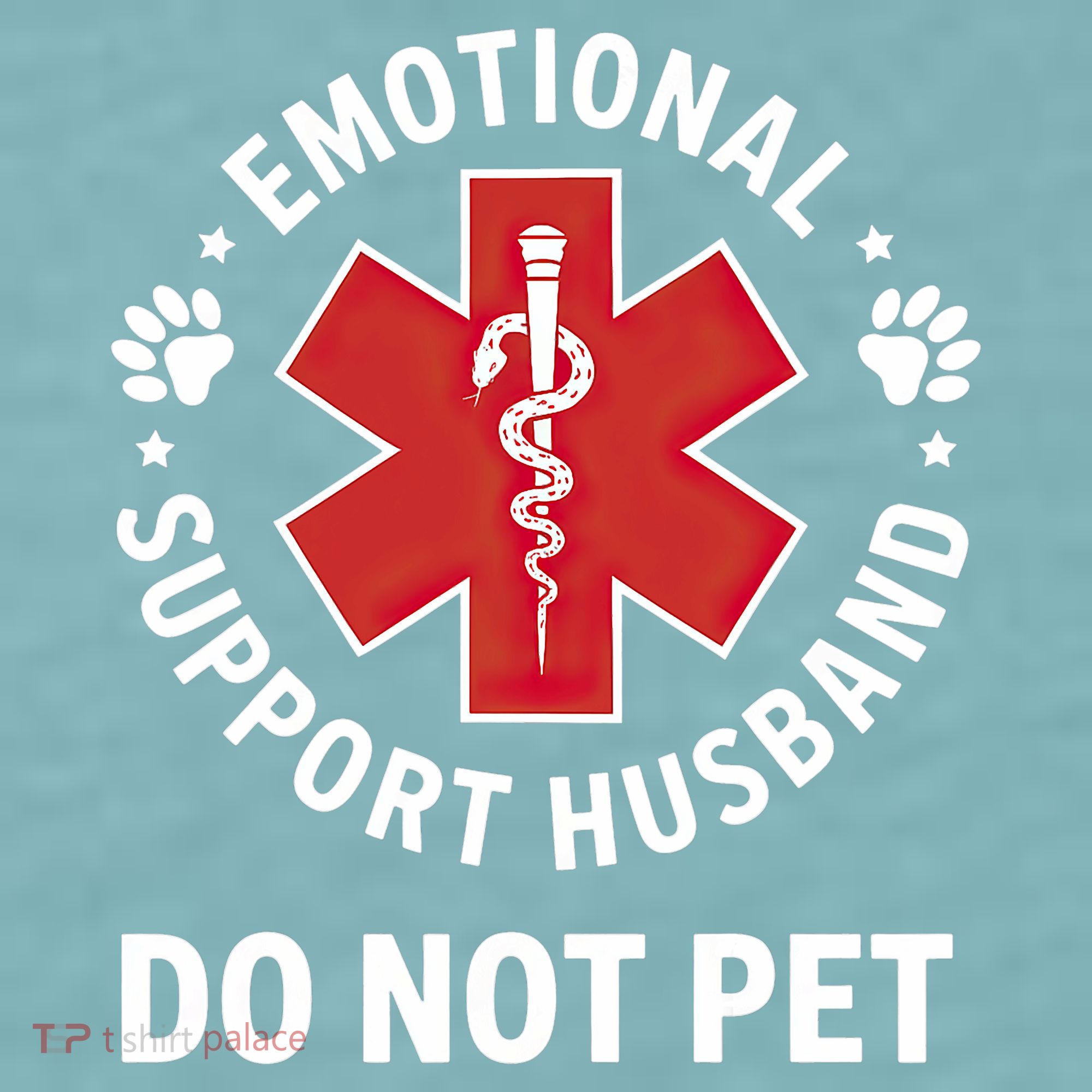 Emotional Support Husband Do Not Pet  Sueded Cloud Jersey T-Shirt