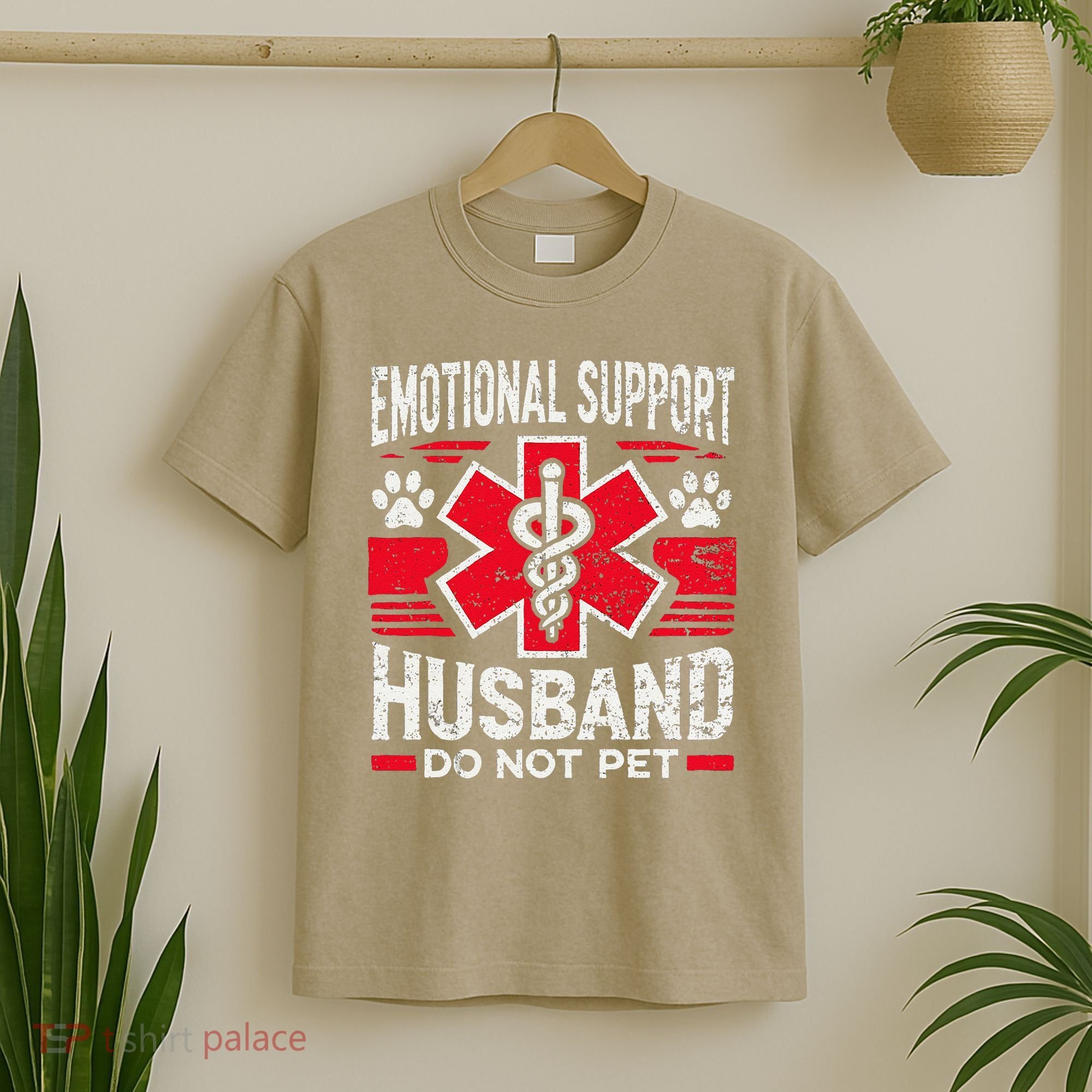 Emotional Support Husband Do Not Pet Vintage T-Shirt
