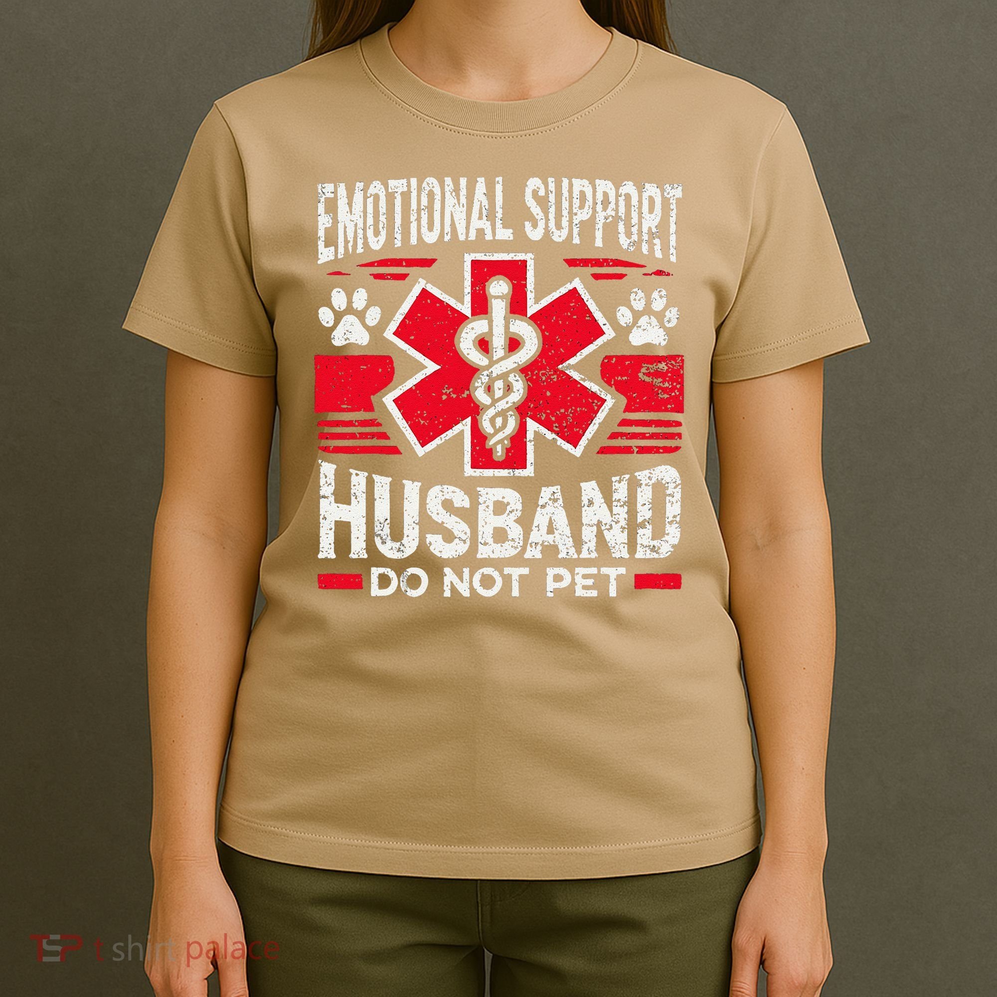 Emotional Support Husband Do Not Pet Vintage T-Shirt