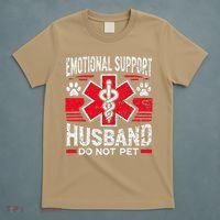 Emotional Support Husband Do Not Pet Vintage T-Shirt thumb 5