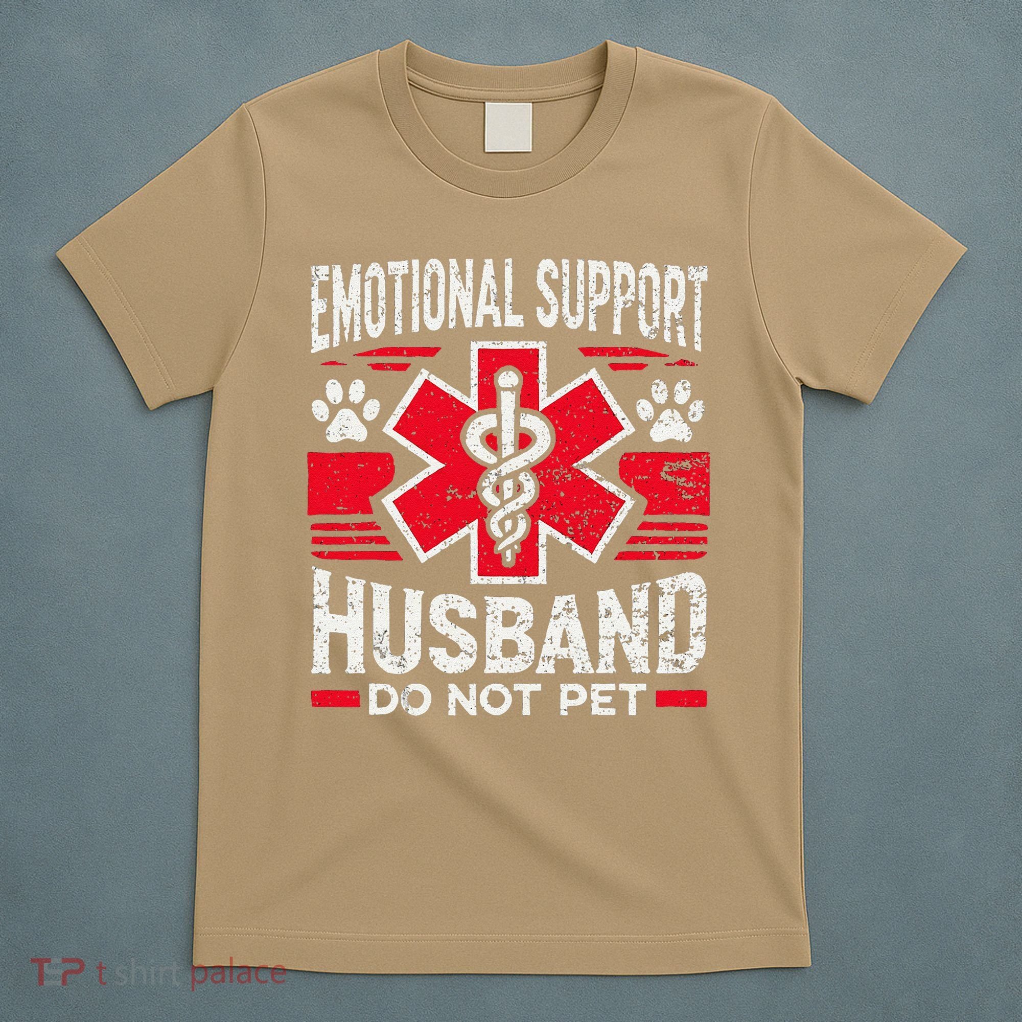 Emotional Support Husband Do Not Pet Vintage T-Shirt
