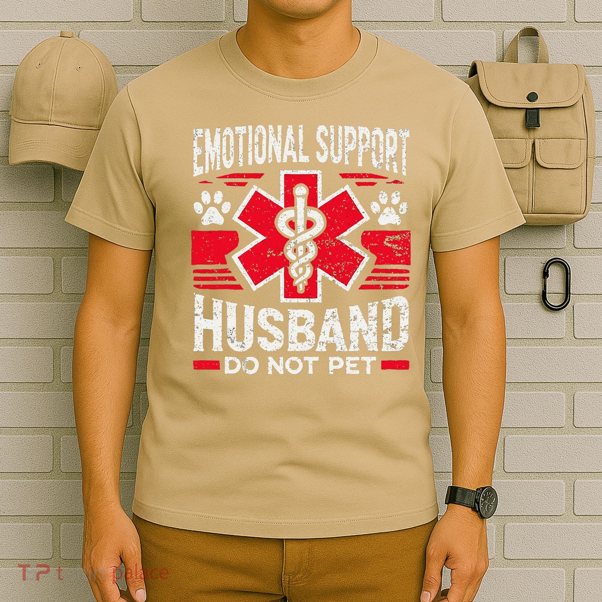 Emotional Support Husband Do Not Pet Vintage T-Shirt