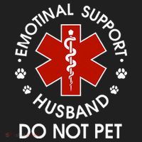 Emotional Support Husband Do Not Pet Tumbler thumb 3