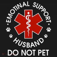 Emotional Support Husband Do Not Pet Tank Top thumb 6