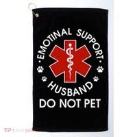 Emotional Support Husband Do Not Pet Golf Towel thumb 0