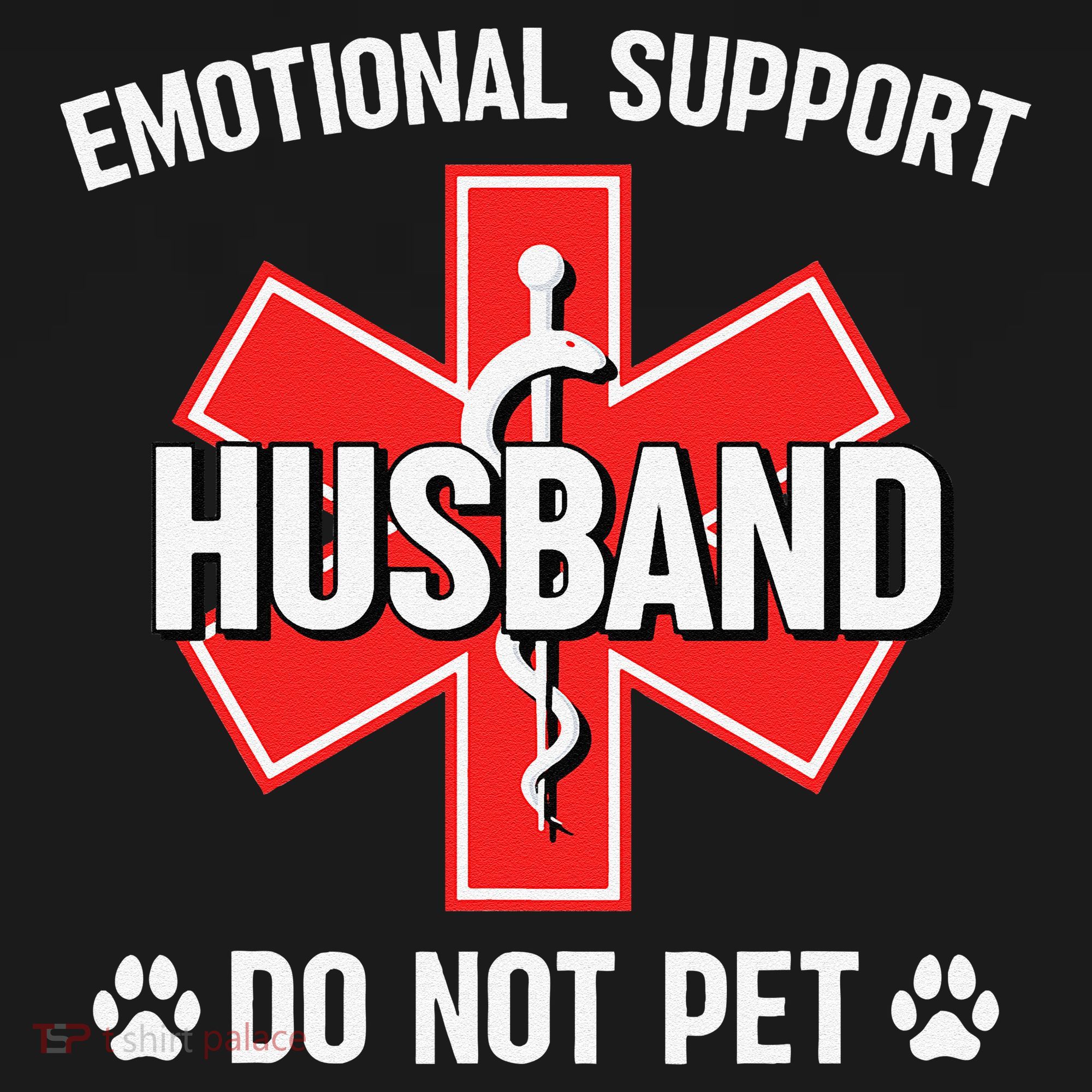 Emotional Support Husband Do Not Pet Couple Humor Dog Lover Coaster