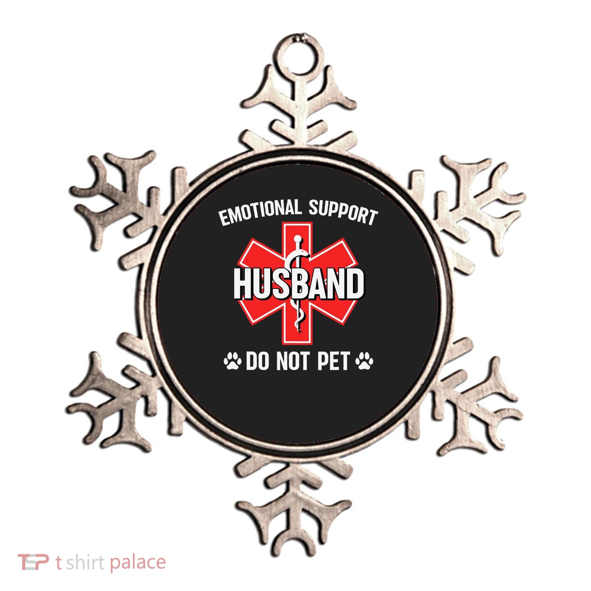 Emotional Support Husband Do Not Pet Couple Humor Dog Lover Ornament