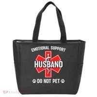 Emotional Support Husband Do Not Pet Couple Humor Dog Lover Tote Bag thumb 0
