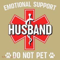 Emotional Support Husband Do Not Pet Couple Humor Dog Lover Sweatshirt thumb 2