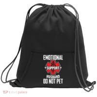 Emotional Support Husband Do Not Pet Sweatshirt Cinch Pack Bag thumb 0