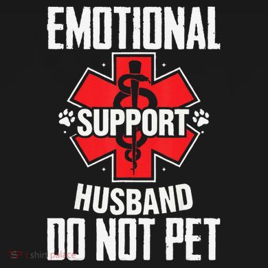 Emotional Support Husband Do Not Pet Sweatshirt Cinch Pack Bag