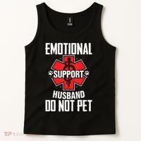Emotional Support Husband Do Not Pet Tank Top thumb 2