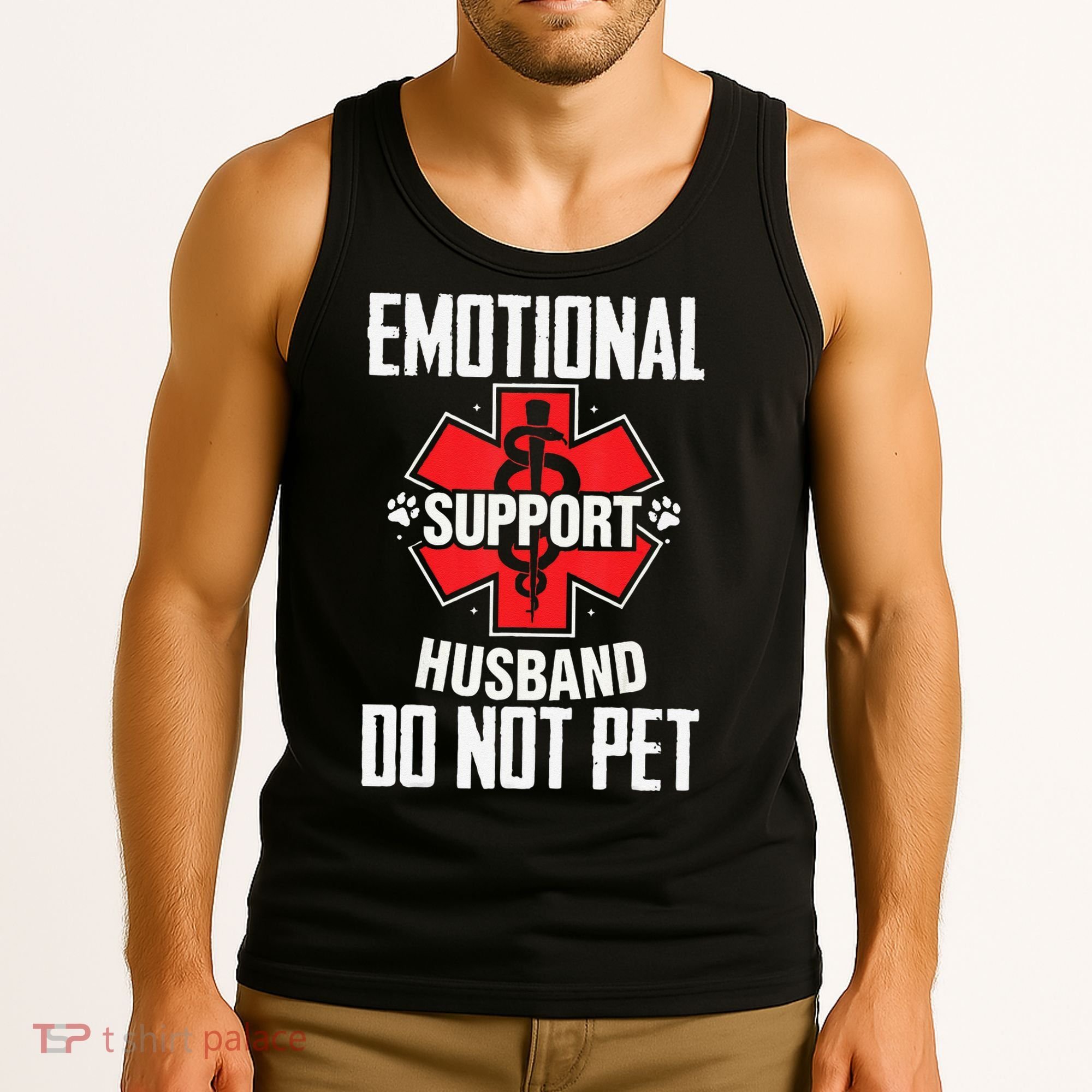 Emotional Support Husband Do Not Pet Tank Top