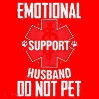 Emotional Support Husband Do Not Pet Santa Hat thumb 1