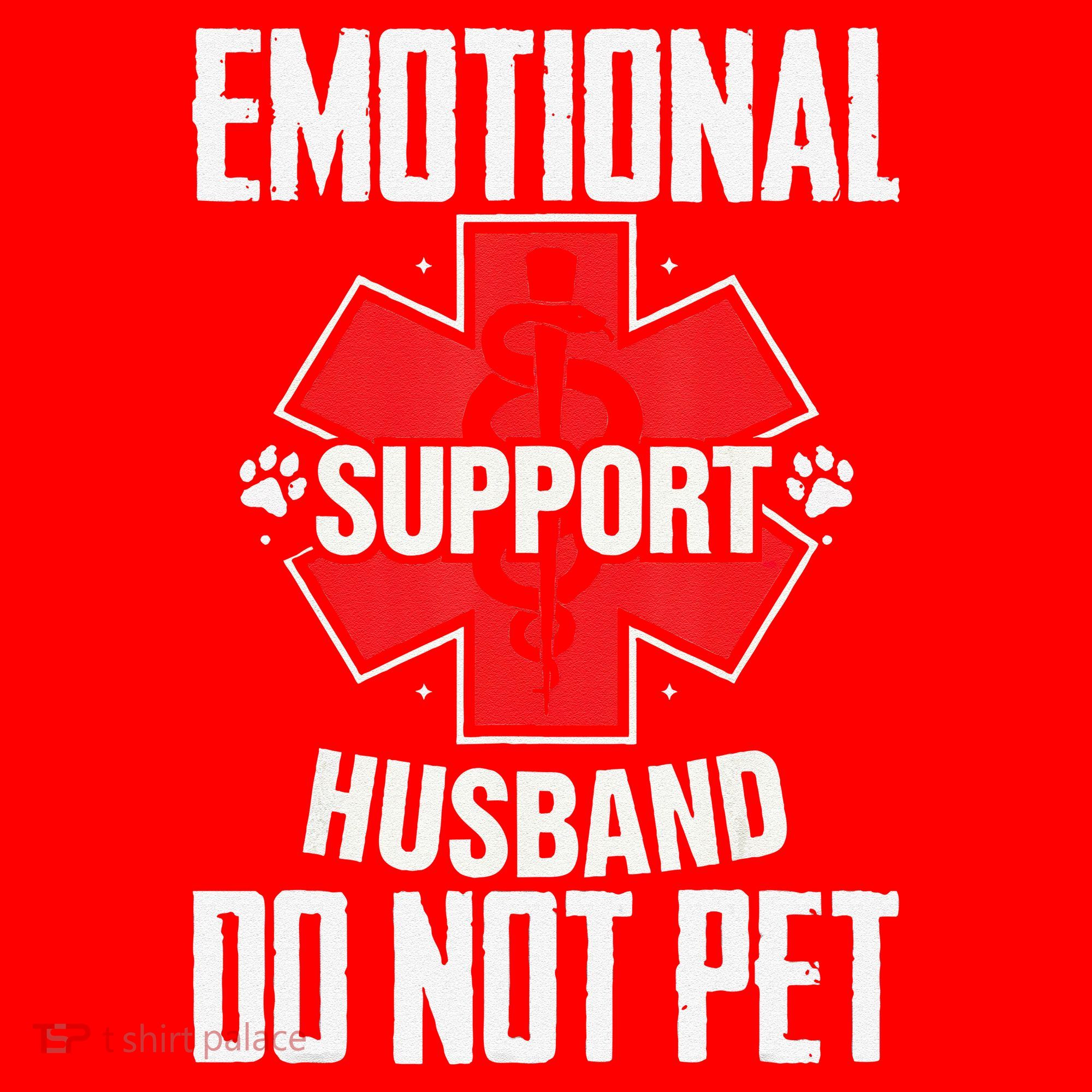 Emotional Support Husband Do Not Pet Santa Hat