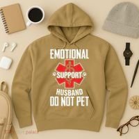 Emotional Support Husband Do Not Pet Hoodie thumb 3