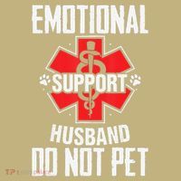 Emotional Support Husband Do Not Pet Hoodie thumb 7
