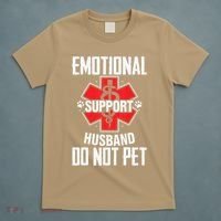 Emotional Support Husband Do Not Pet T-Shirt thumb 5