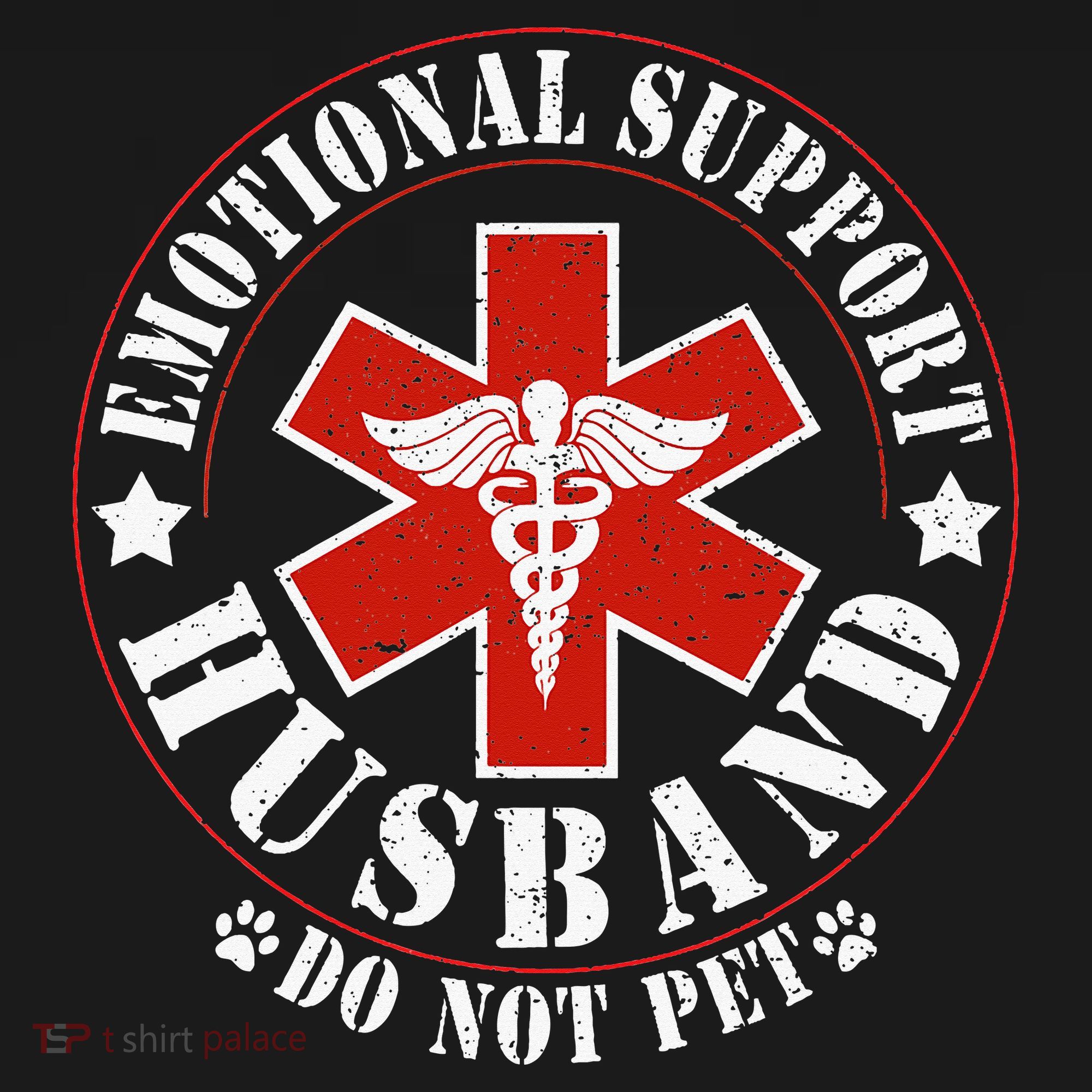 Emotional Support Husband Do Not Pet Funny Husband Polo