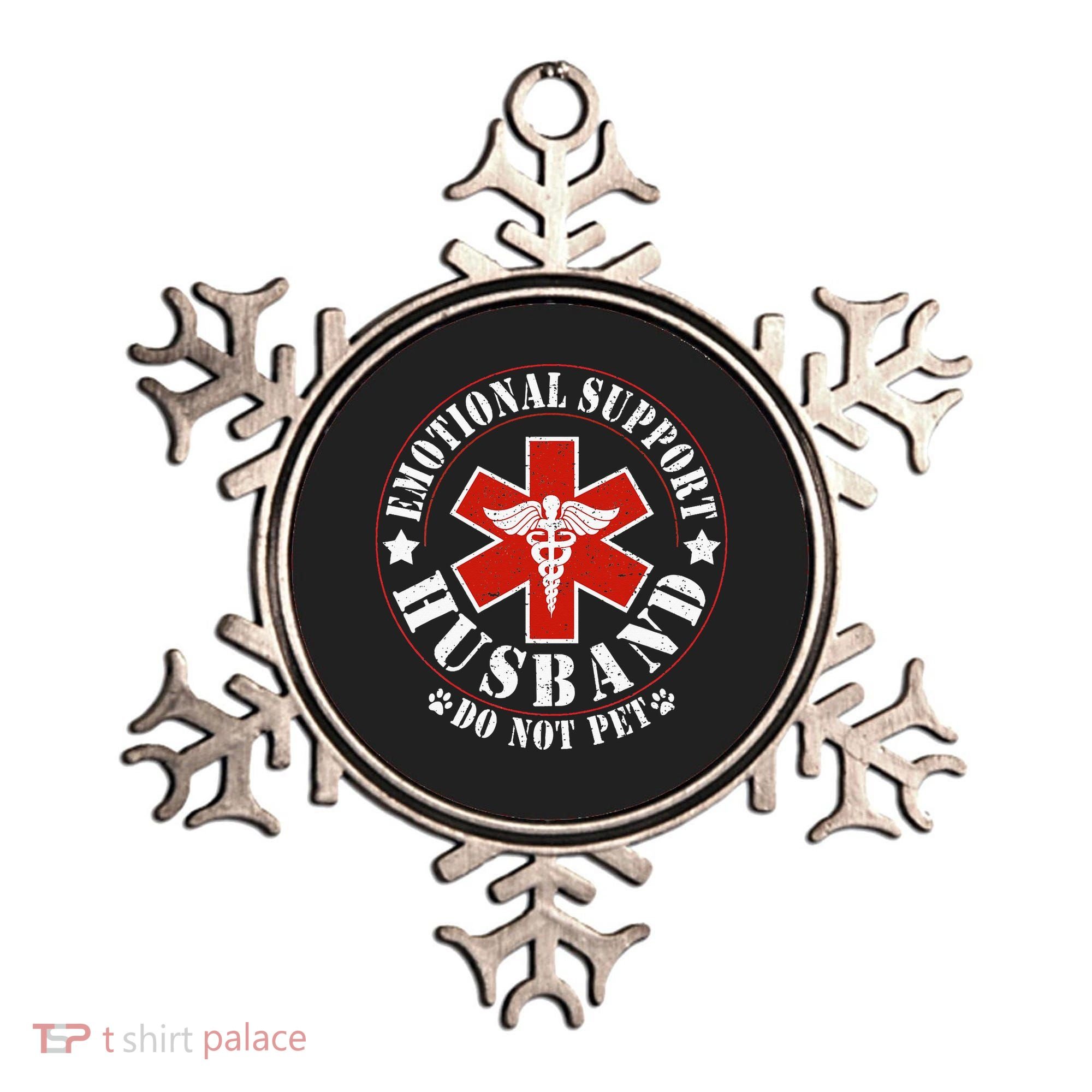 Emotional Support Husband Do Not Pet Funny Husband Ornament