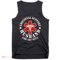 Emotional Support Husband Do Not Pet Funny Husband Tank Top thumb 0