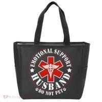 Emotional Support Husband Do Not Pet Funny Husband Tote Bag thumb 0