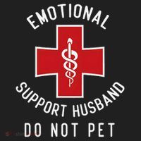 Emotional Support Husband Do Not Pet Funny Beanie thumb 2