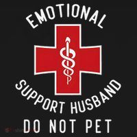 Emotional Support Husband Do Not Pet Funny Pajama Set thumb 2