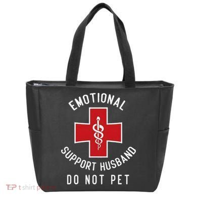Emotional Support Husband Do Not Pet Funny Tote Bag