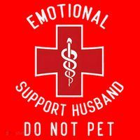 Emotional Support Husband Do Not Pet Funny Santa Hat thumb 1
