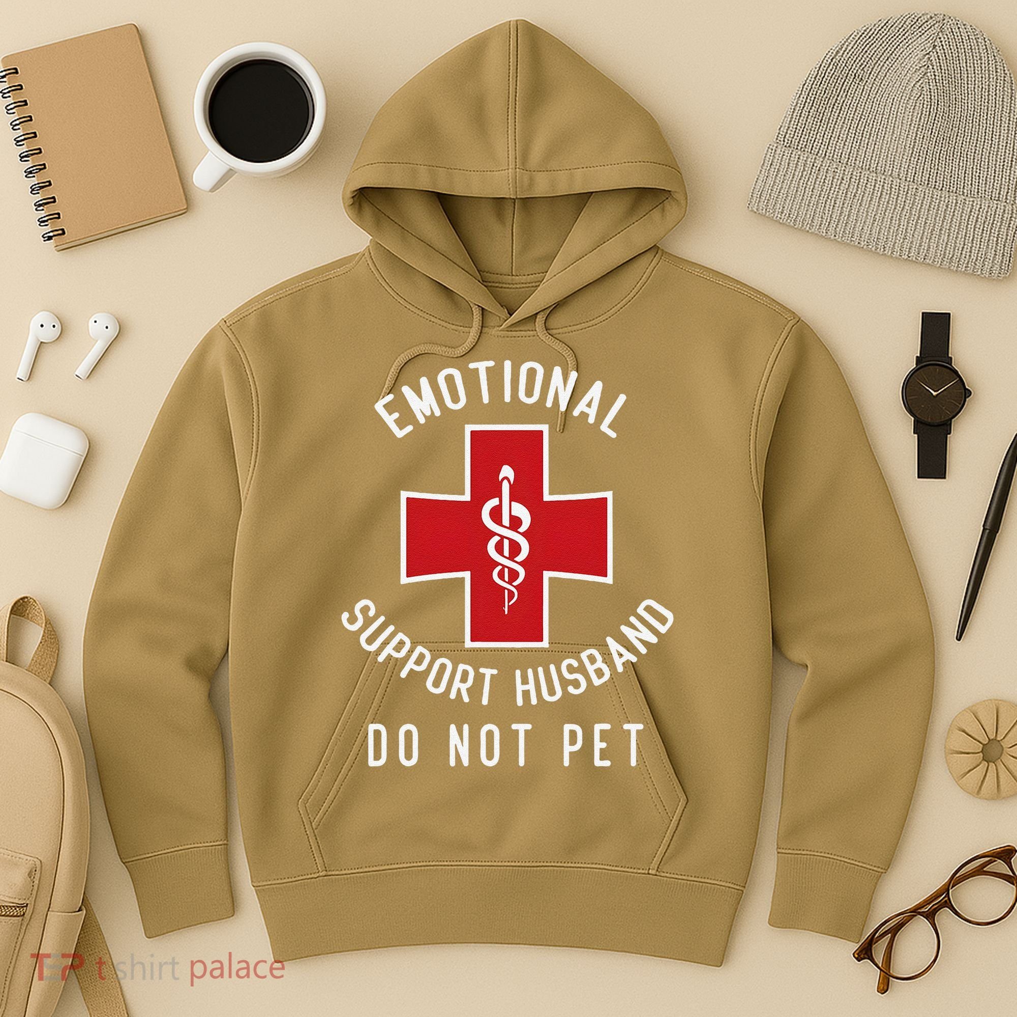Emotional Support Husband Do Not Pet Funny Hoodie