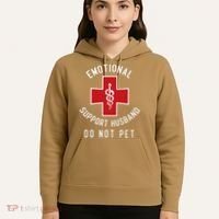 Emotional Support Husband Do Not Pet Funny Hoodie thumb 5