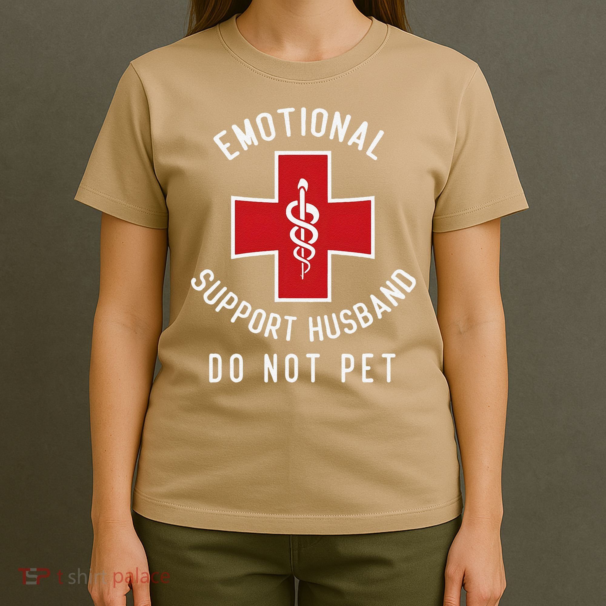 Emotional Support Husband Do Not Pet Funny T-Shirt