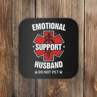 Emotional Support Husband Do Not Pet Coaster thumb 0