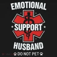 Emotional Support Husband Do Not Pet Coaster thumb 2