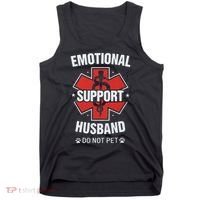Emotional Support Husband Do Not Pet Tank Top thumb 0