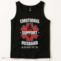 Emotional Support Husband Do Not Pet Tank Top thumb 2