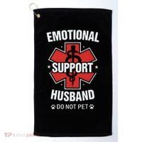 Emotional Support Husband Do Not Pet Golf Towel thumb 0