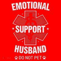 Emotional Support Husband Do Not Pet Santa Hat thumb 1