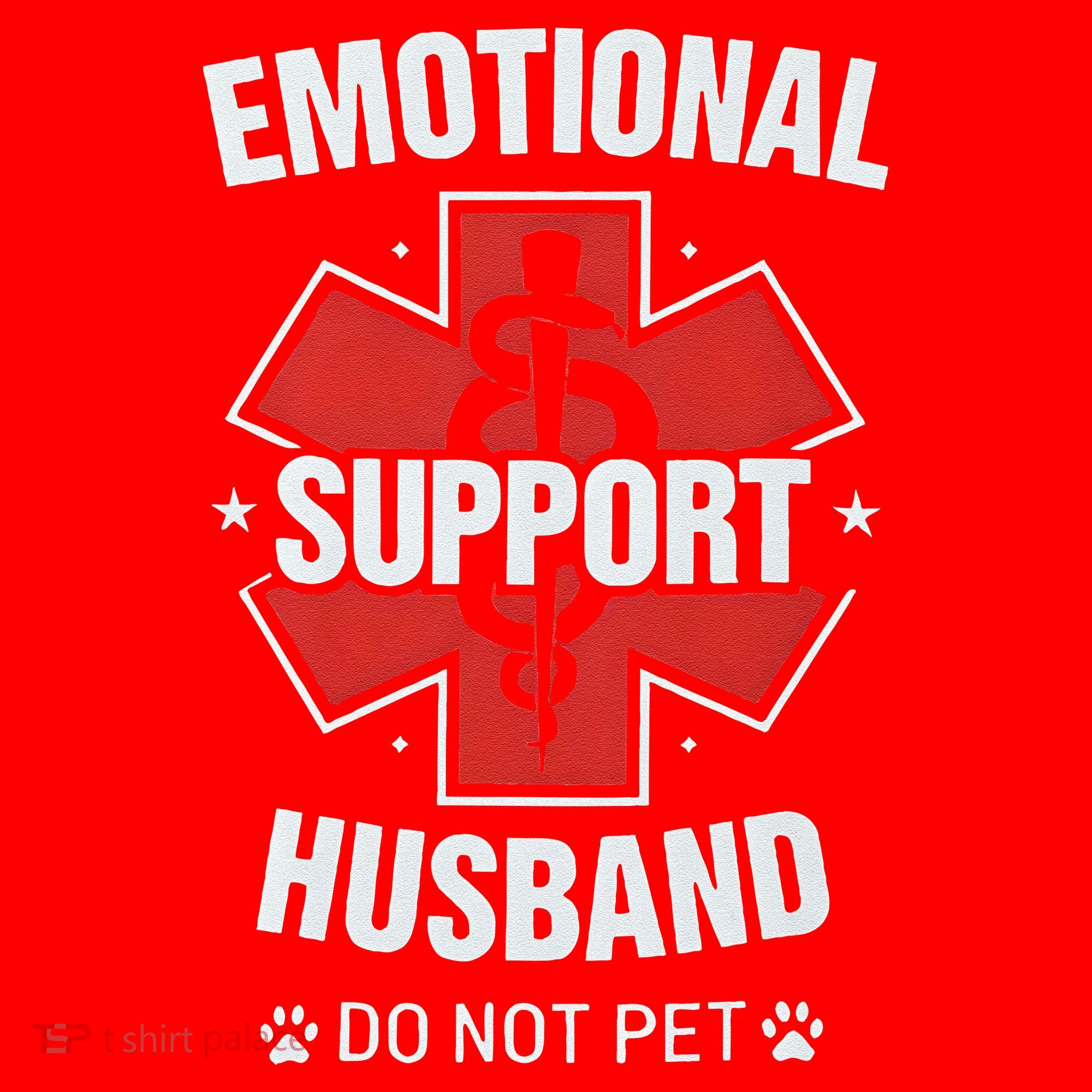 Emotional Support Husband Do Not Pet Santa Hat