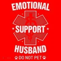 Emotional Support Husband Do Not Pet Santa Hat thumb 1