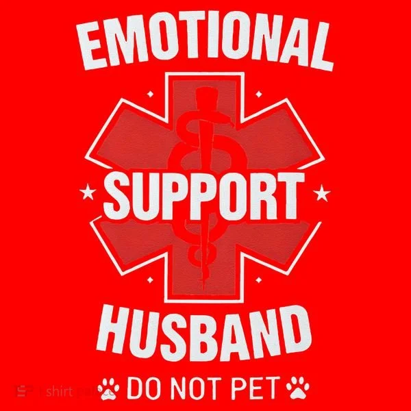 Emotional Support Husband Do Not Pet Santa Hat