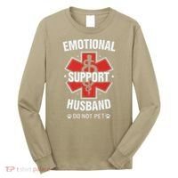 Emotional Support Husband Do Not Pet Long Sleeve Shirt thumb 0