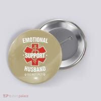 Emotional Support Husband Do Not Pet Button thumb 0