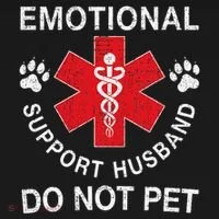 Emotional Support Husband Do Not Pet Bucket Hat thumb 4