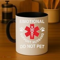 Emotional Support Husband Do Not Pet Coffee Mug thumb 4