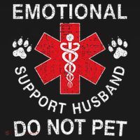 Emotional Support Husband Do Not Pet Pajama Set thumb 2