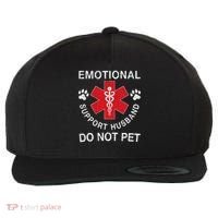 Emotional Support Husband Do Not Pet Wool Snapback Cap thumb 0
