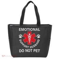 Emotional Support Husband Do Not Pet Tote Bag thumb 0