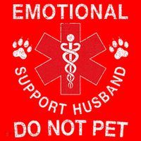 Emotional Support Husband Do Not Pet Santa Hat thumb 1